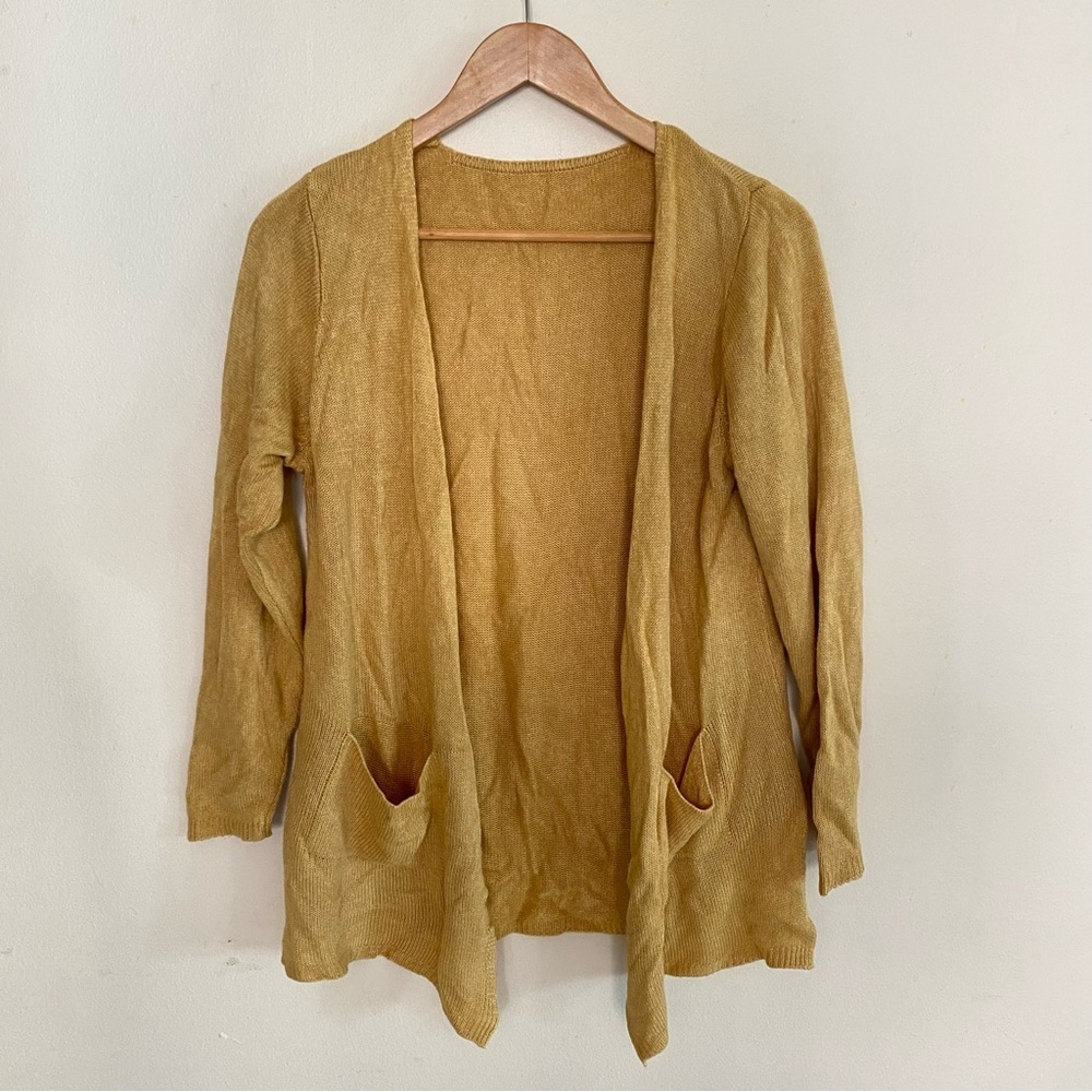 Yellow Knit Cardigan size small